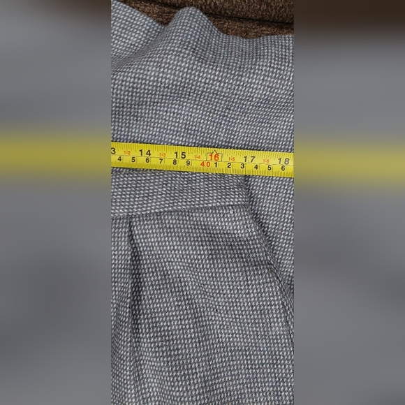 Vintage Mini Checkered Gray Blazer & Skirt Suit Set Classic Women's Size 18 - Picture 10 of 15
